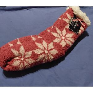 NWT~Warm & Comfy Cuddle Duds Sherpa Lined Knee High Lounge Socks